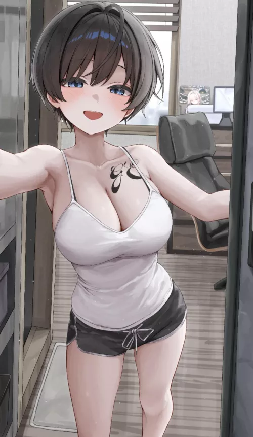 Welcoming you to her room