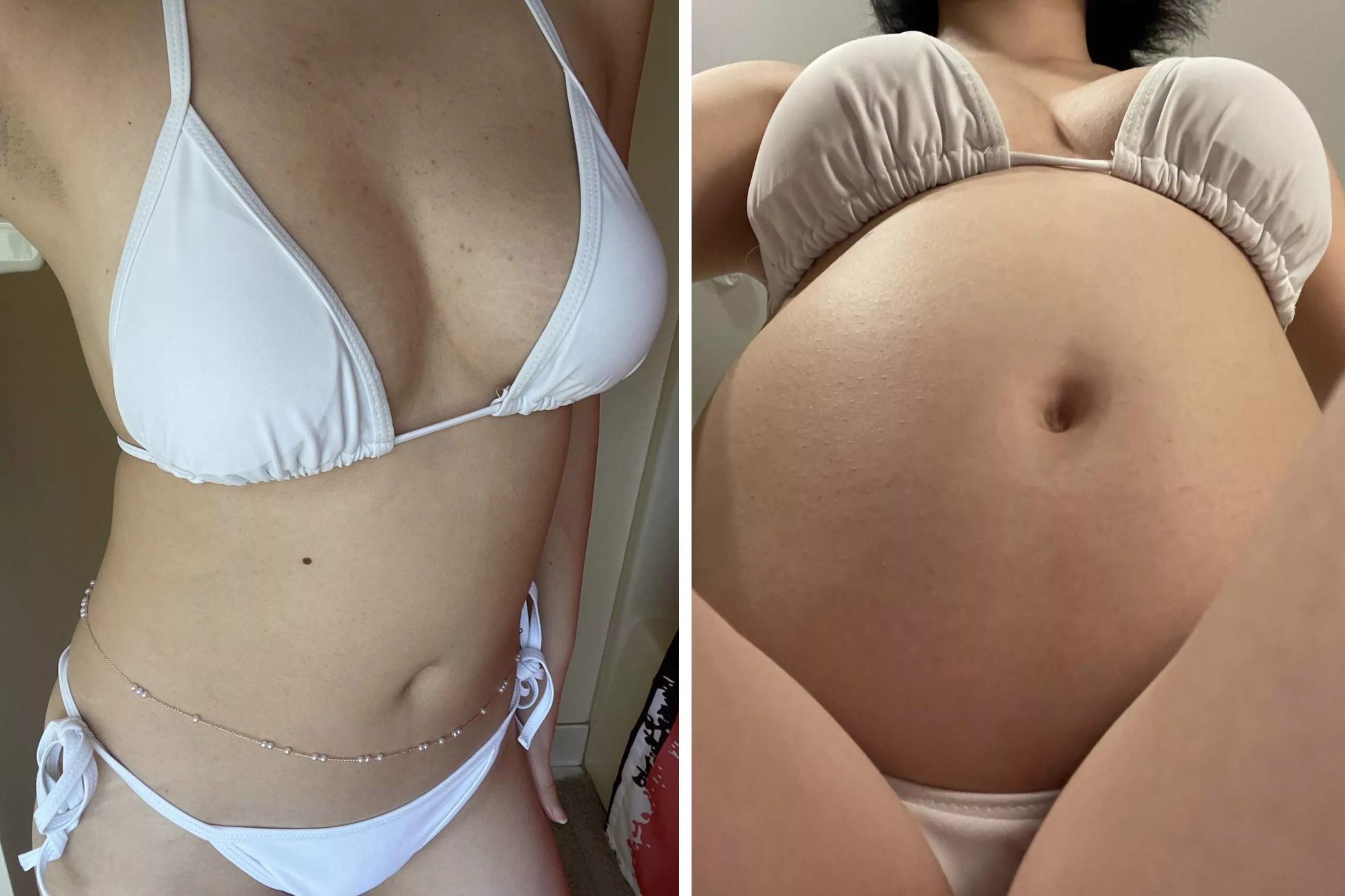 asian girl enjoyed every OVERSTUFFED bite 🍕🍕