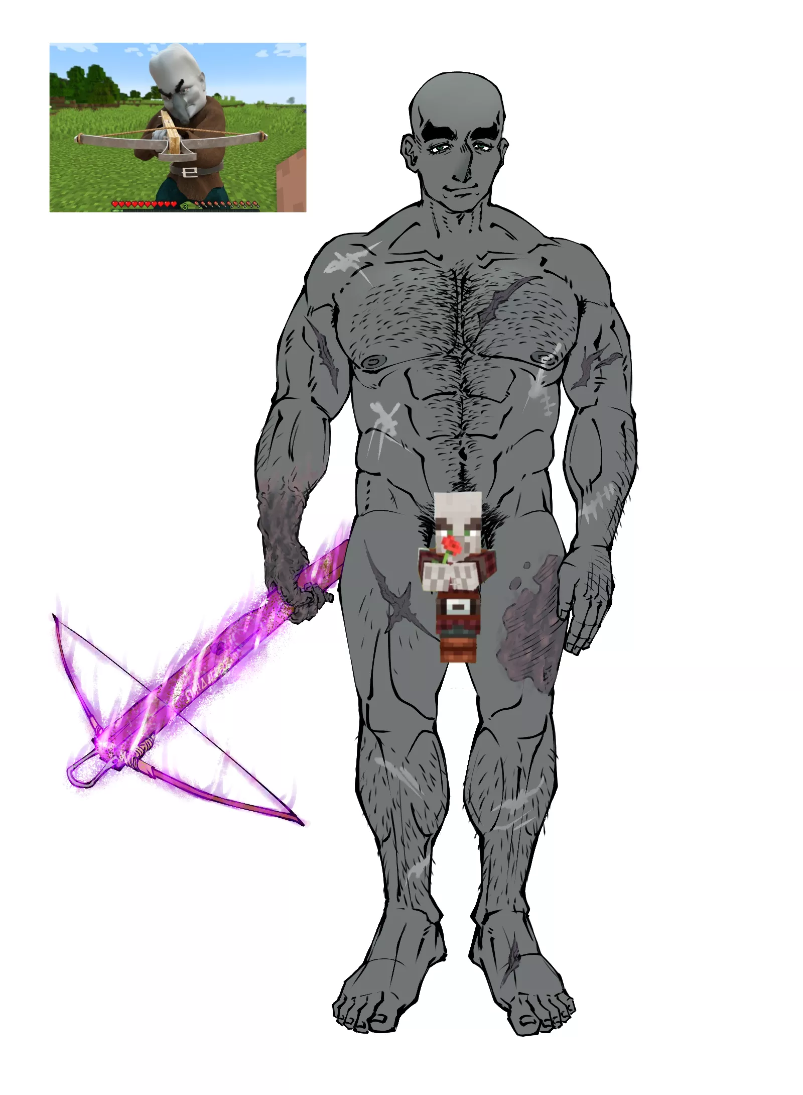 Bara Pillager from Minecraft isn't real he can't hurt you. Bara Pillager: