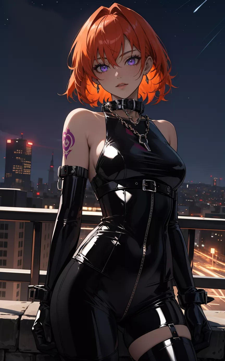 Leather Belts, Bodysuit & Gloves