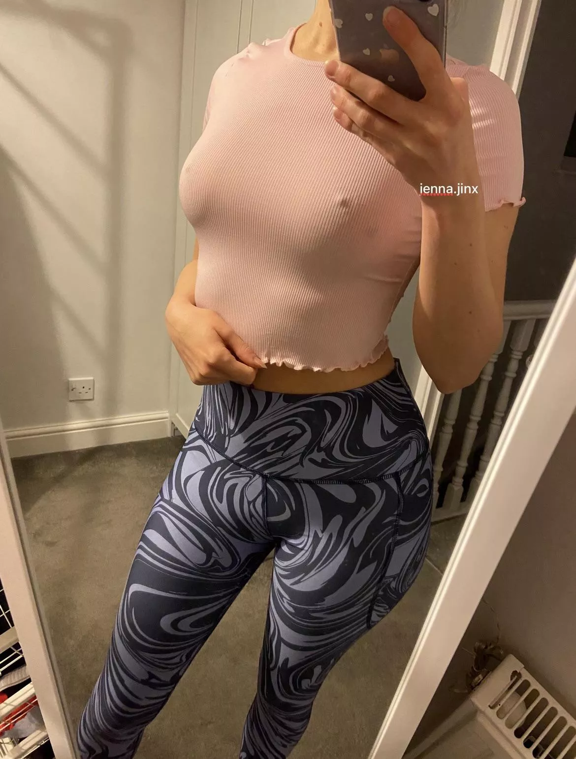Marble print yoga leggings and pokies OC