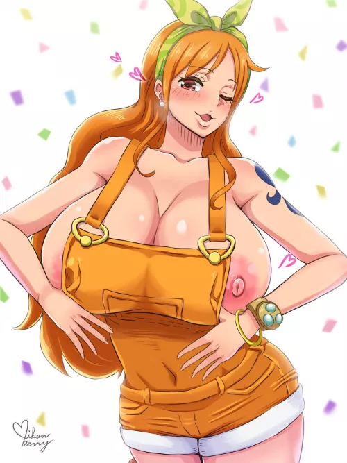 Nami forgot to wear a bra... or did she?