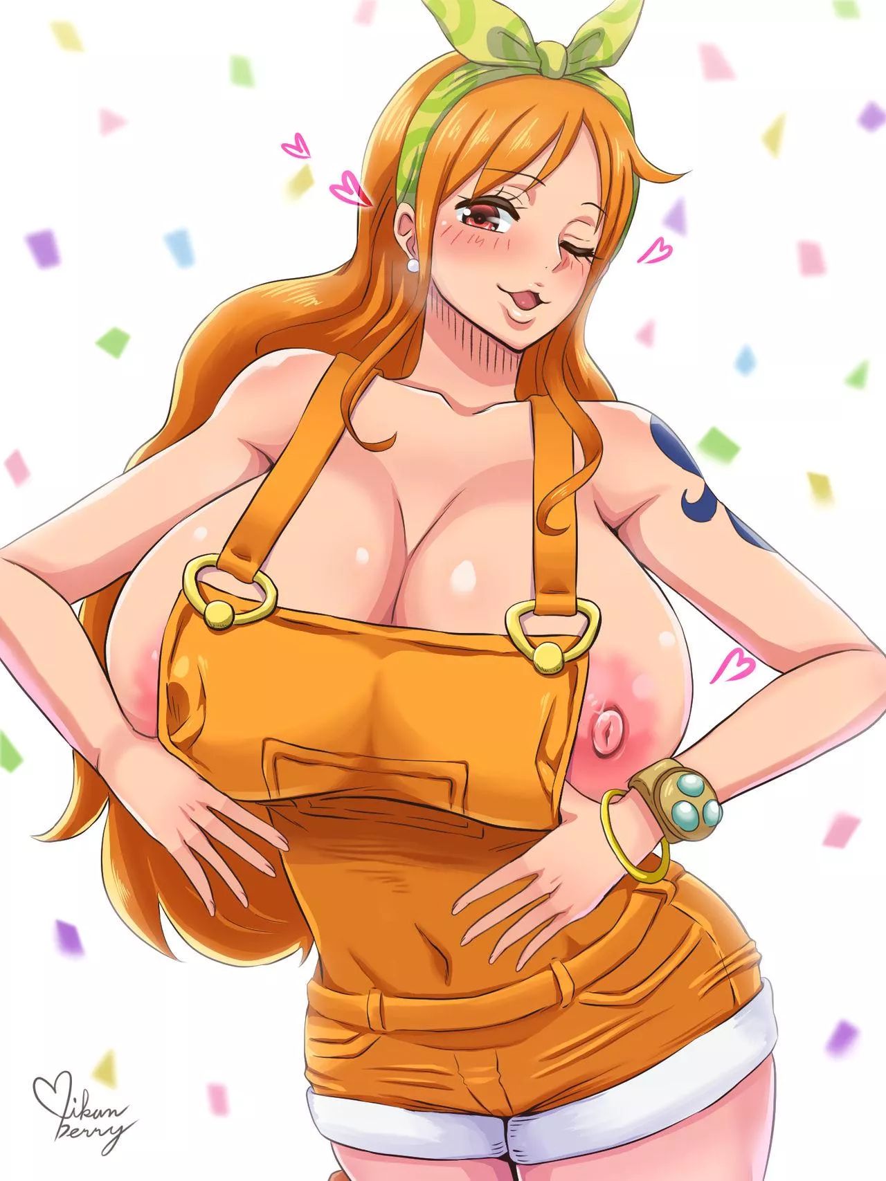 Nami forgot to wear a bra... or did she?
