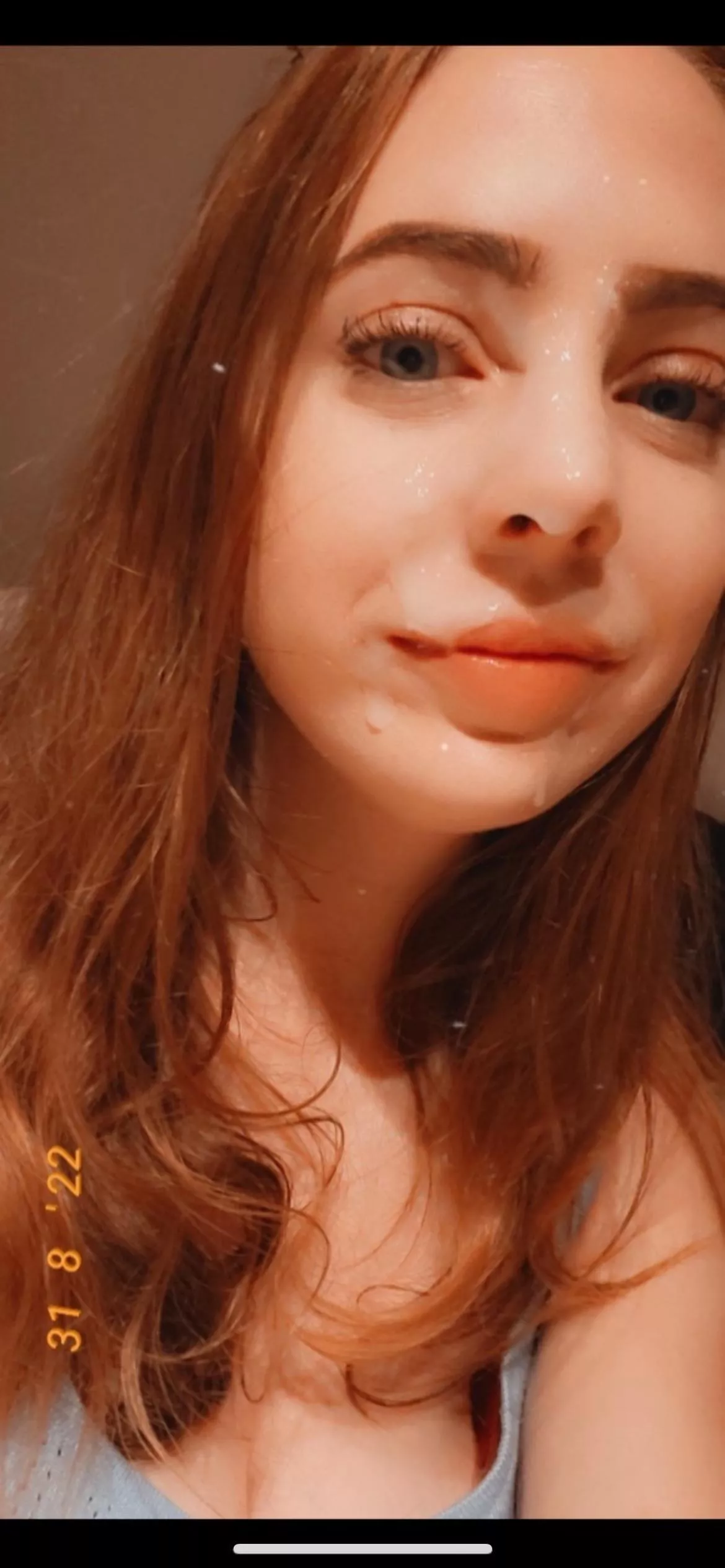 Pretty face with some hot cum 😈