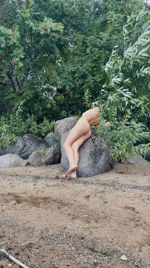 Resting on a sunwarm rock