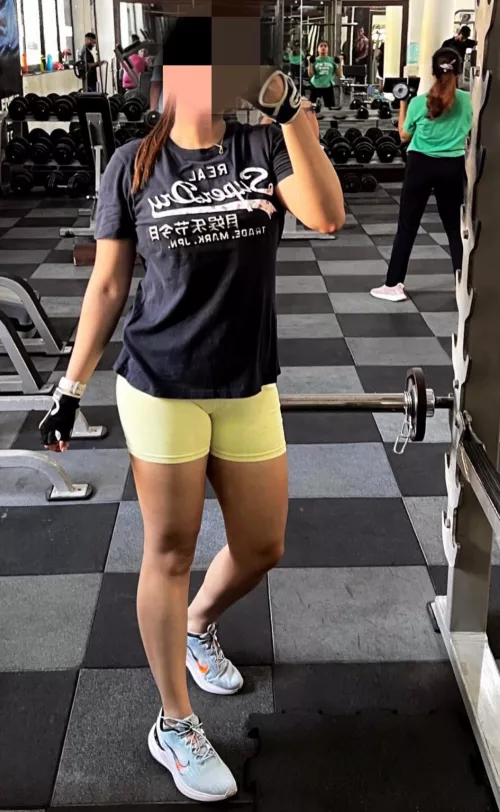 Sweaty workout session