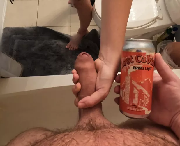 We both got something in our hand that will soon be in our mouths.