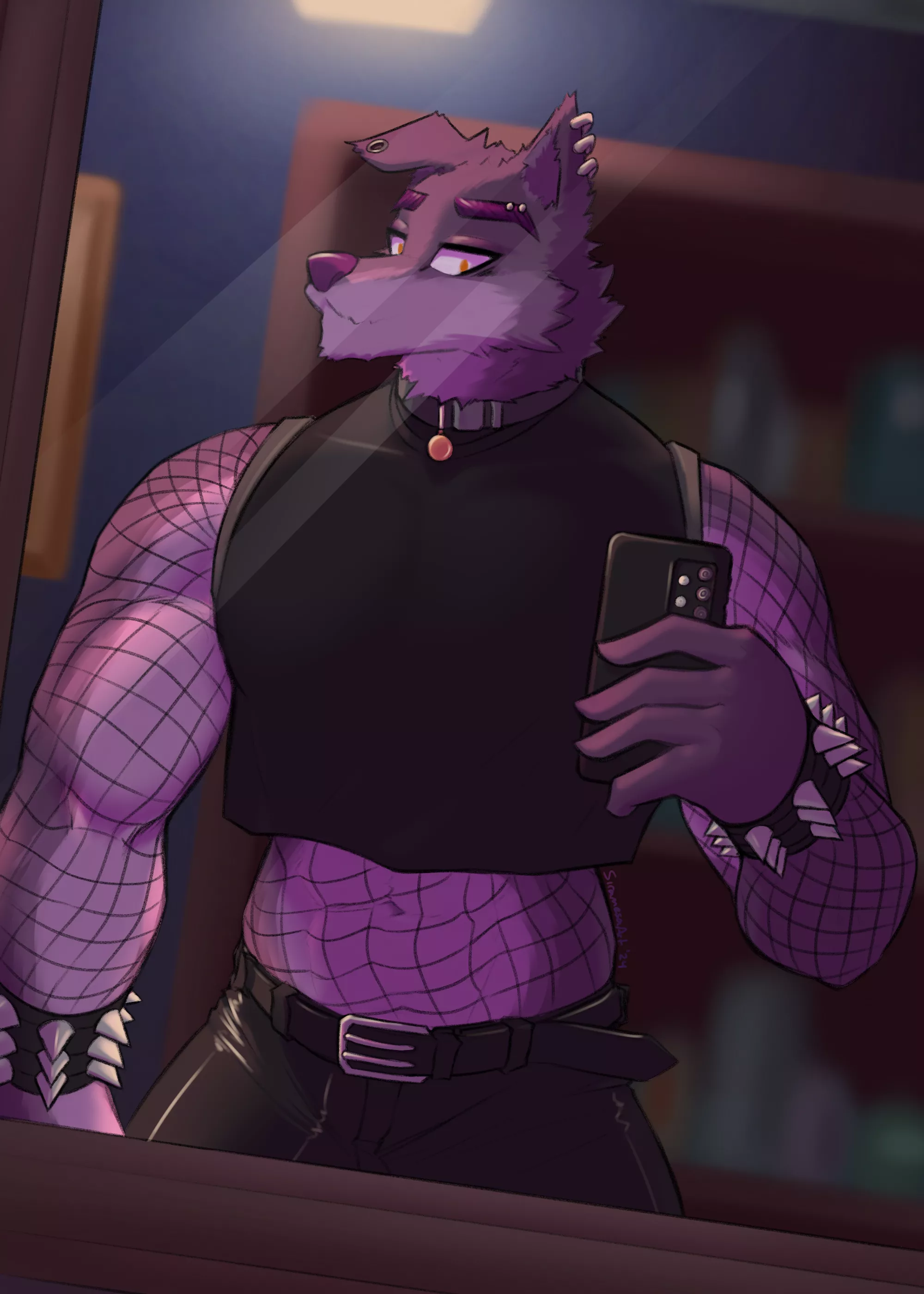 wolf boy selfie (art by me!)