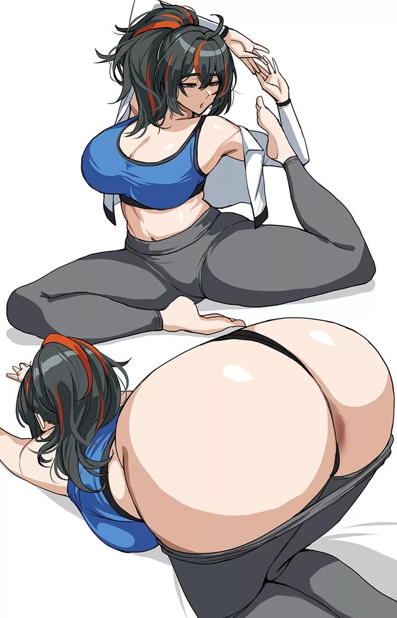 Zhu Yuan Doing Yoga (hella p/@drogob/HP_hell) [Zenless Zone Zero]