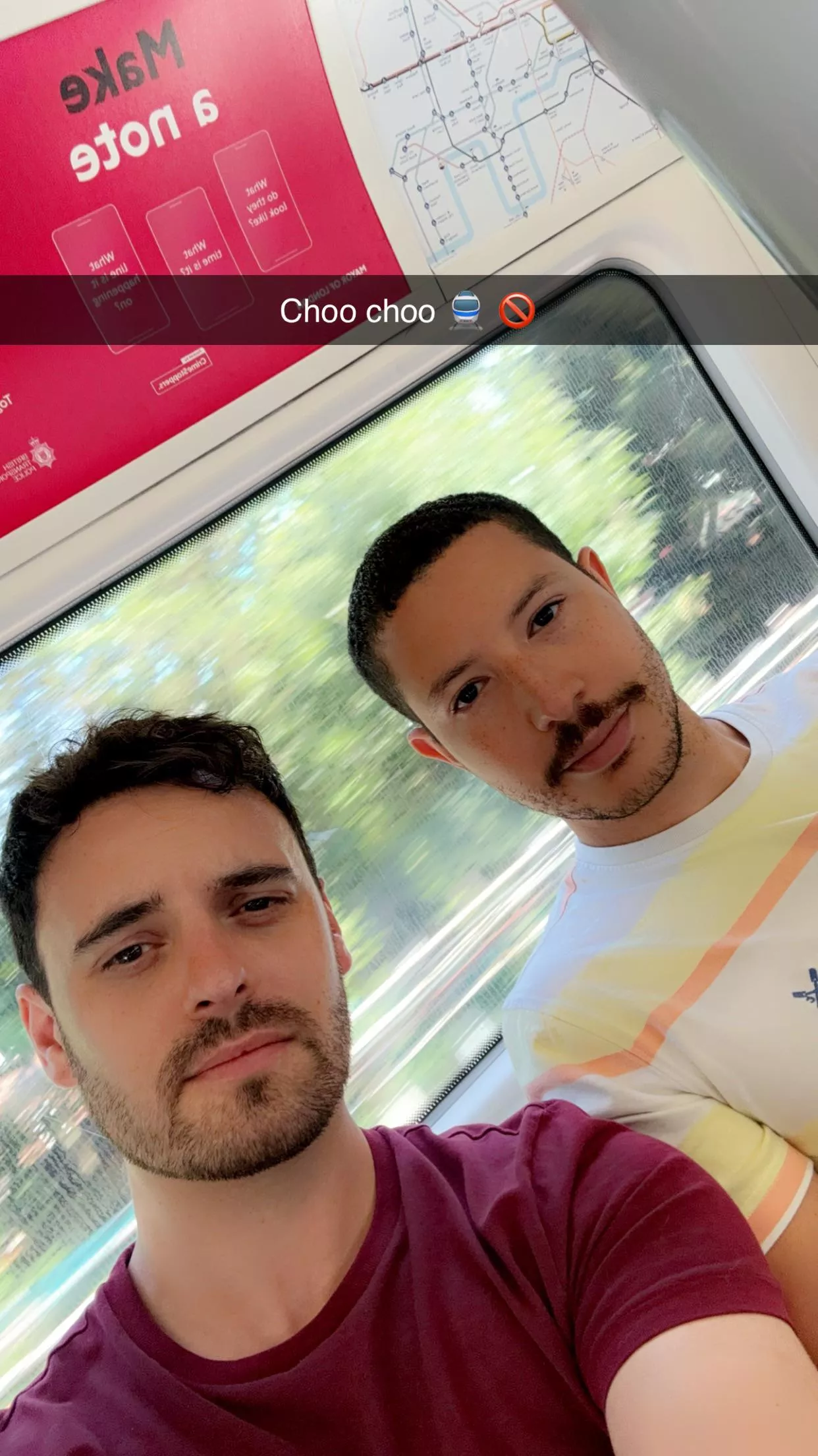 On the choo choo to London.