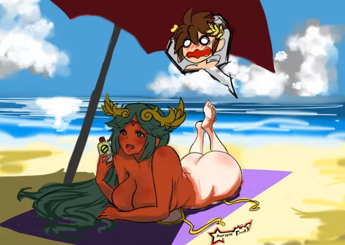 Palutena's nude beach seduction