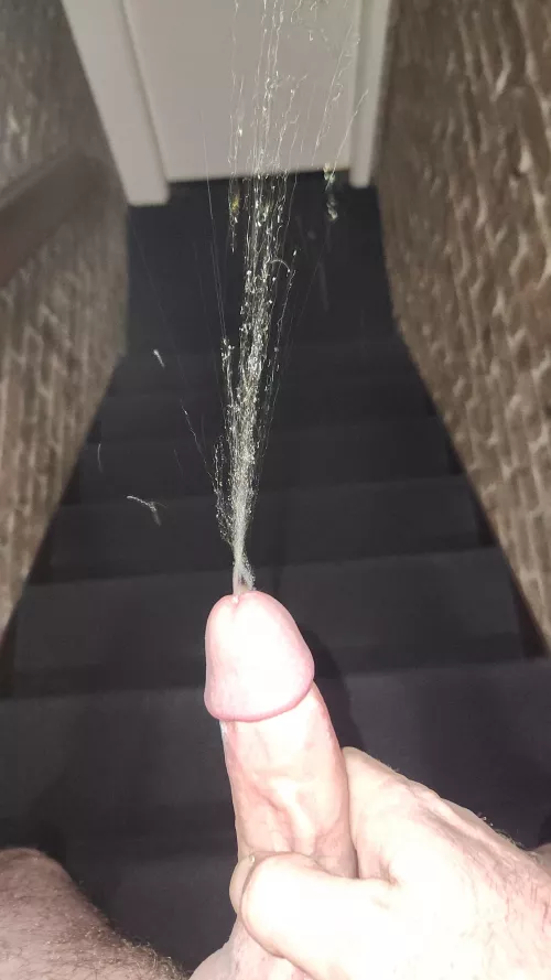 Stair piss explosion!