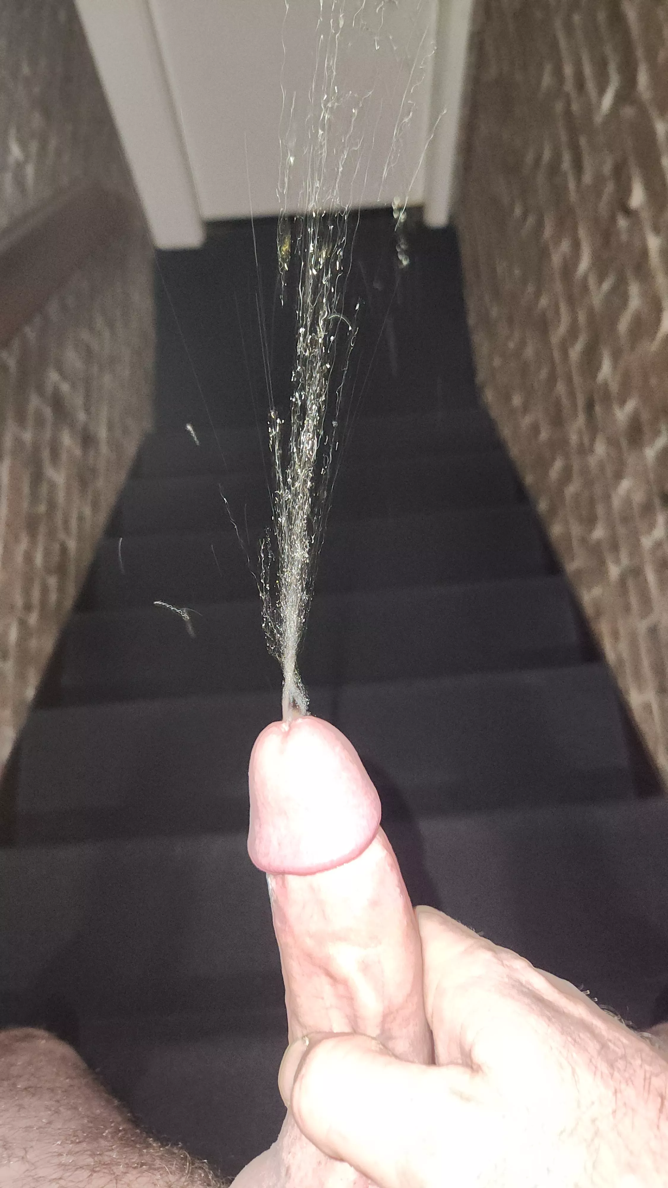 Stair piss explosion!