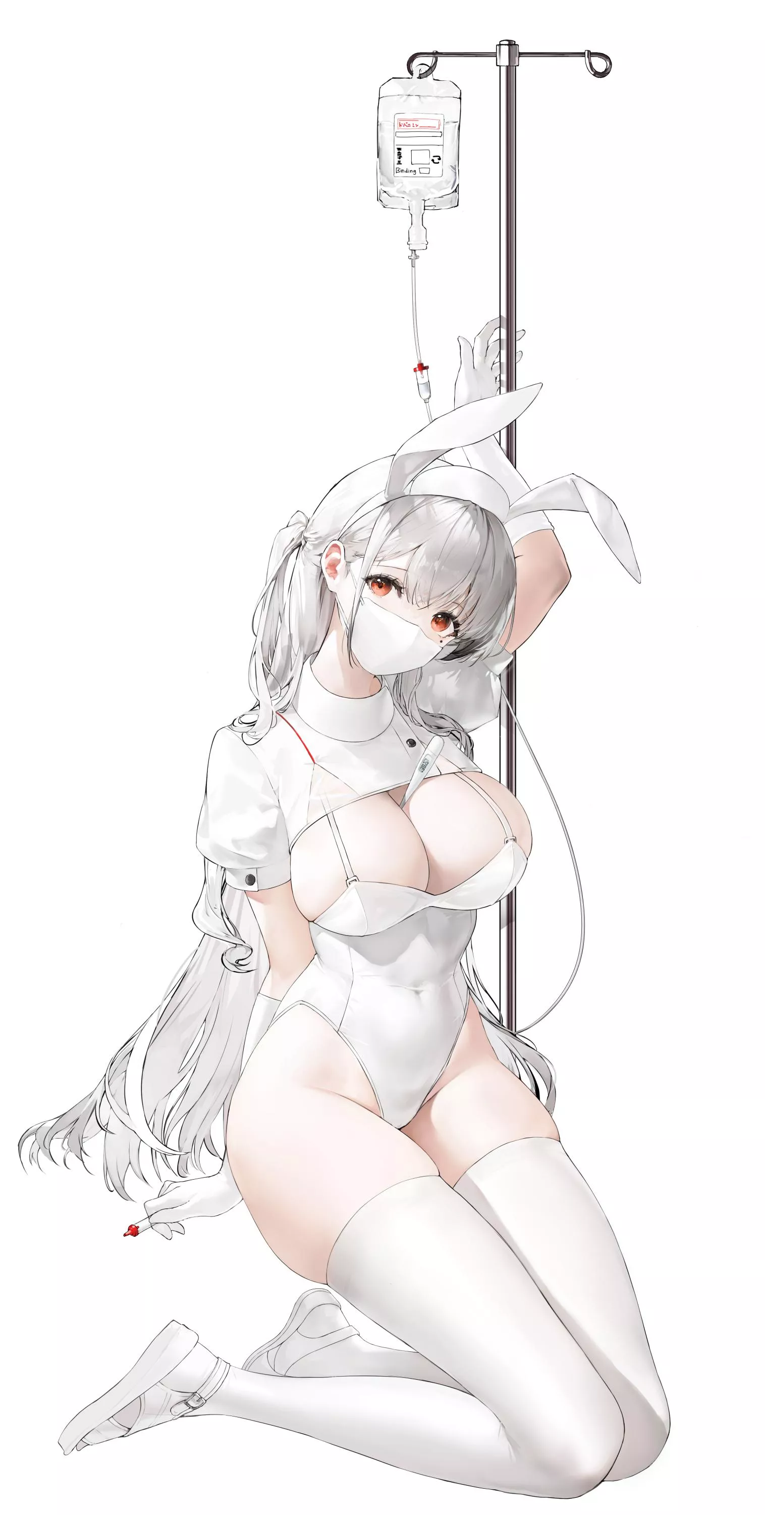 White Bunny Nurse 