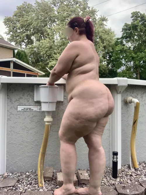 Doing some minor pool maintenance this morning. 