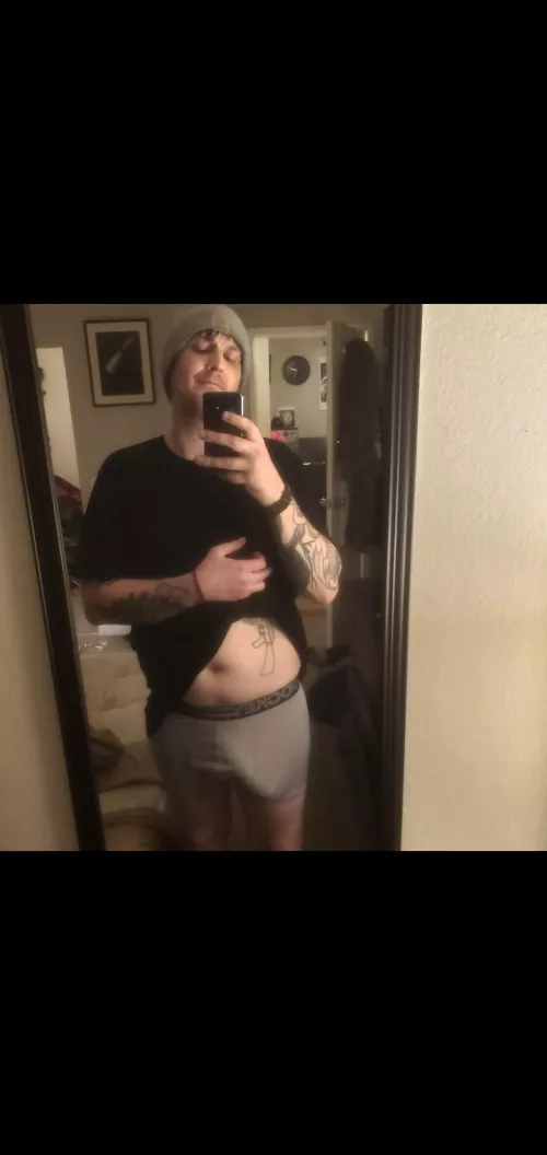 I walk around like this all day