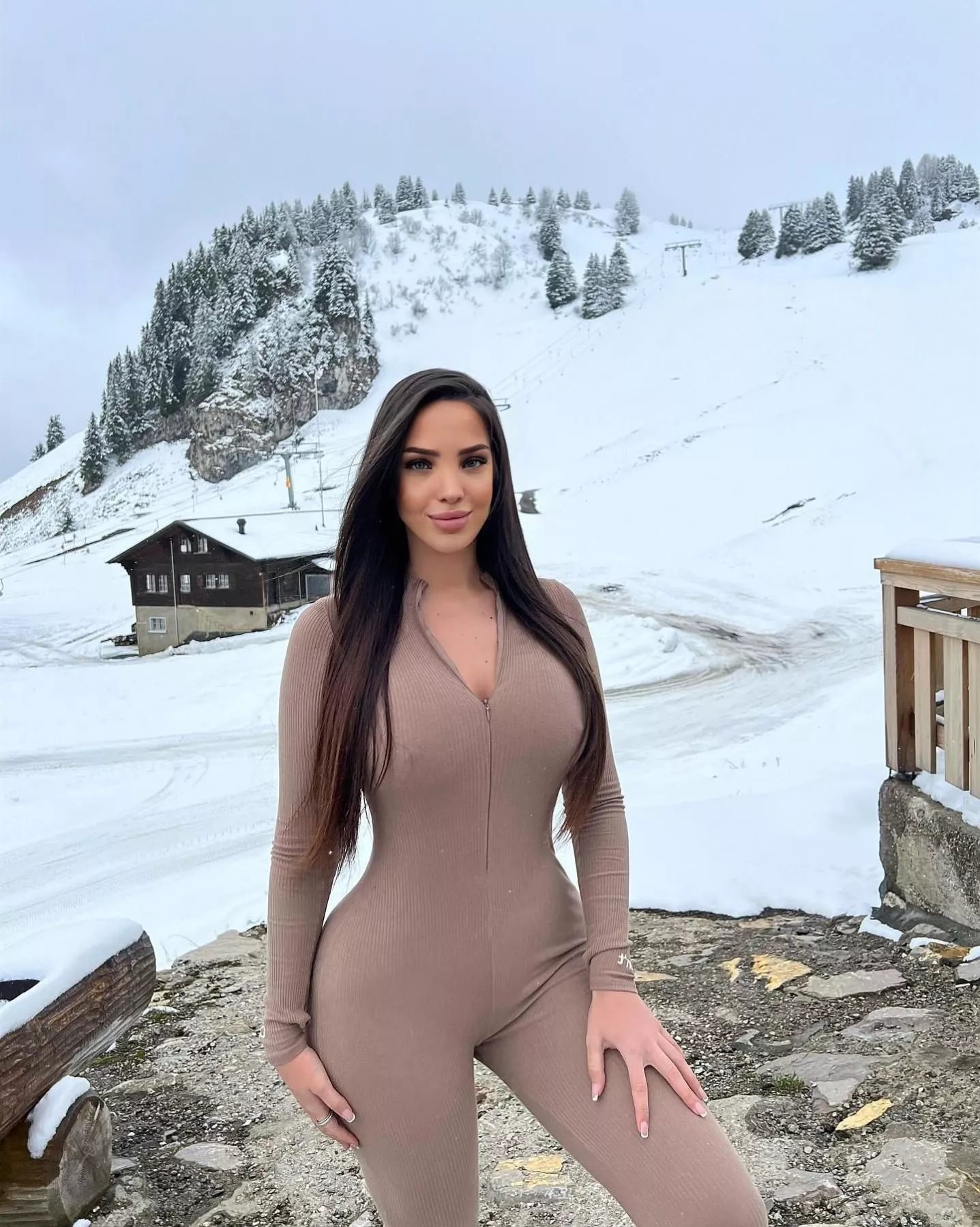 It's cold outdoors, so hug me tight. 18F