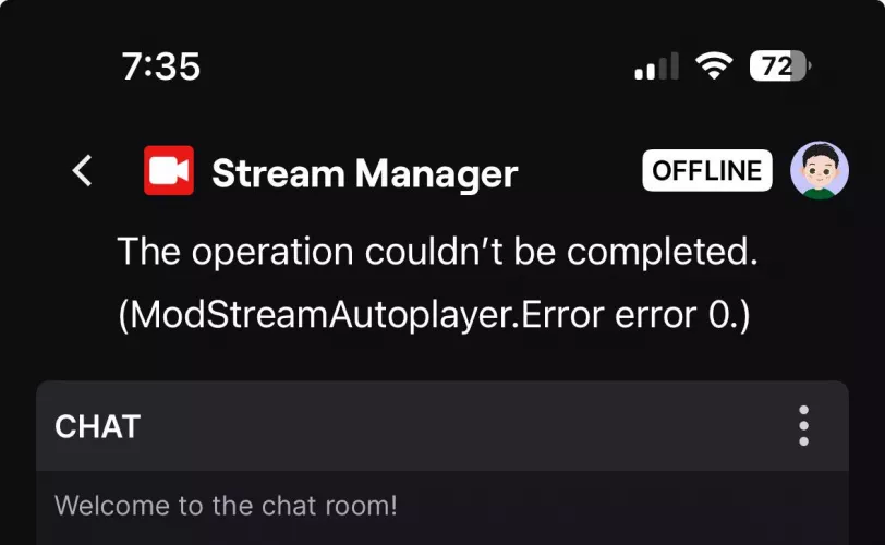 ModStream Autoplayer.Error? Does anybody know how to fix this issue.