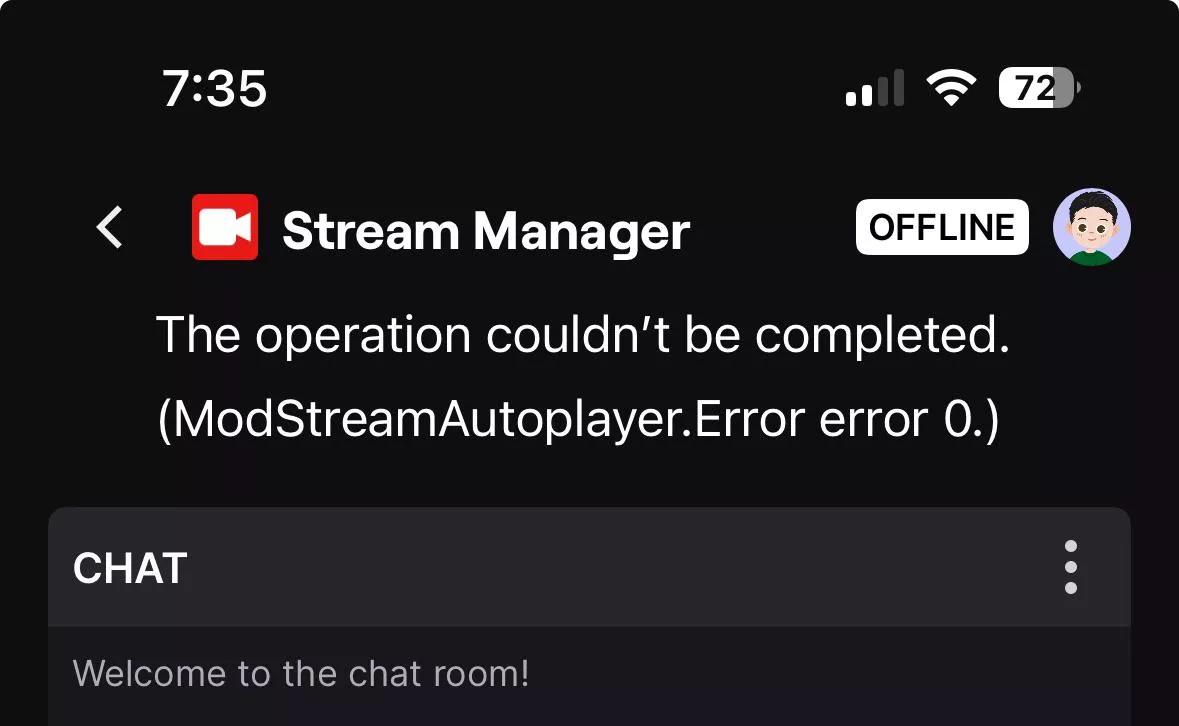 ModStream Autoplayer.Error? Does anybody know how to fix this issue.