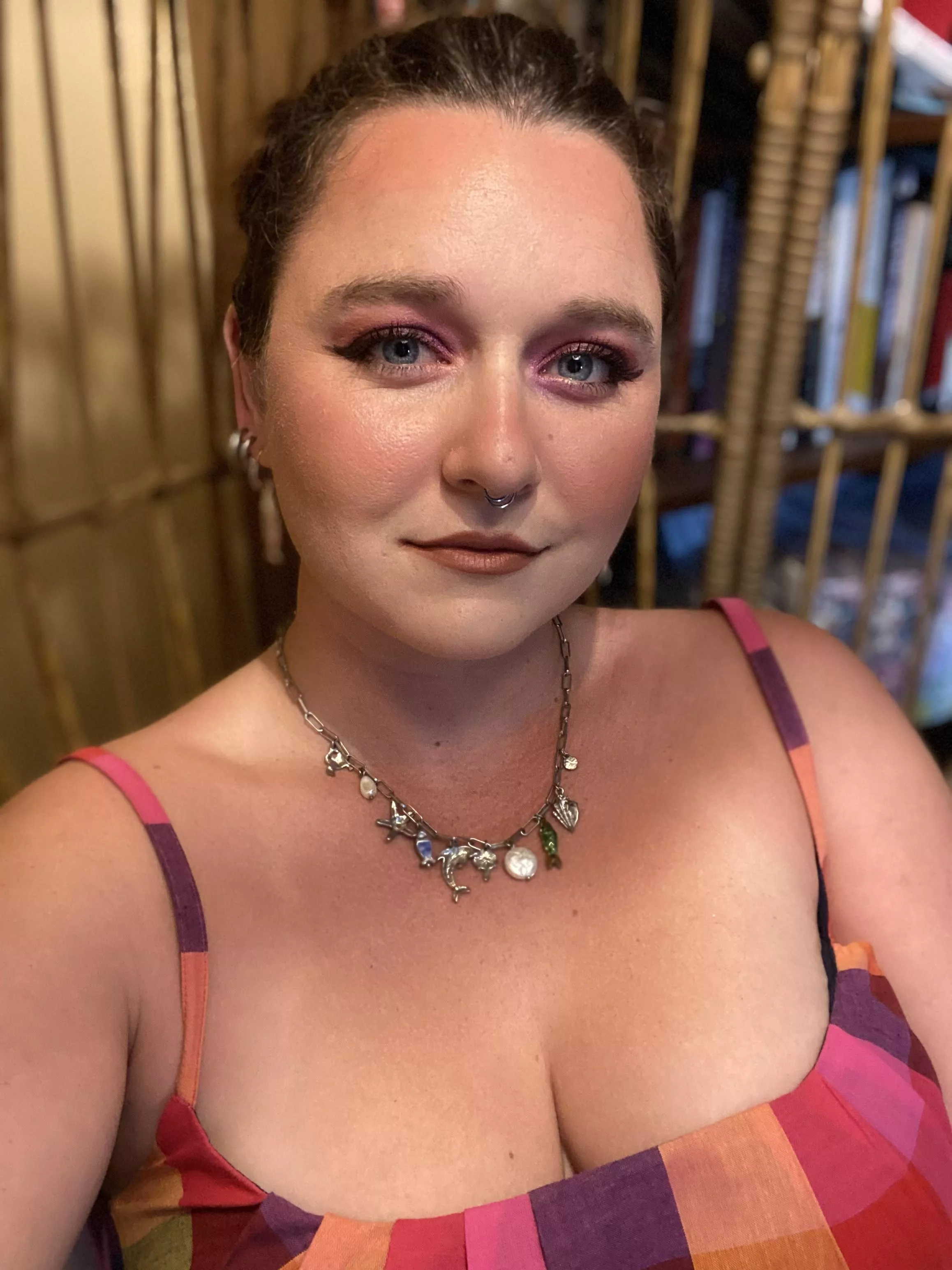 My secret? I’m braless under this dress. Can you tell? 