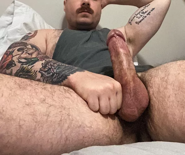 This fat daddy dick isn’t covered in spit. Do better. Then do it again. 