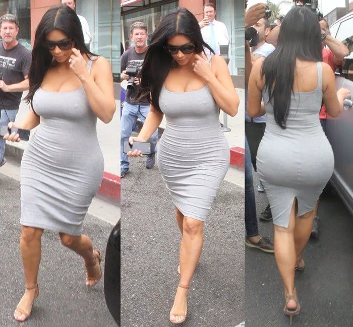 Tight dresses really show her curves