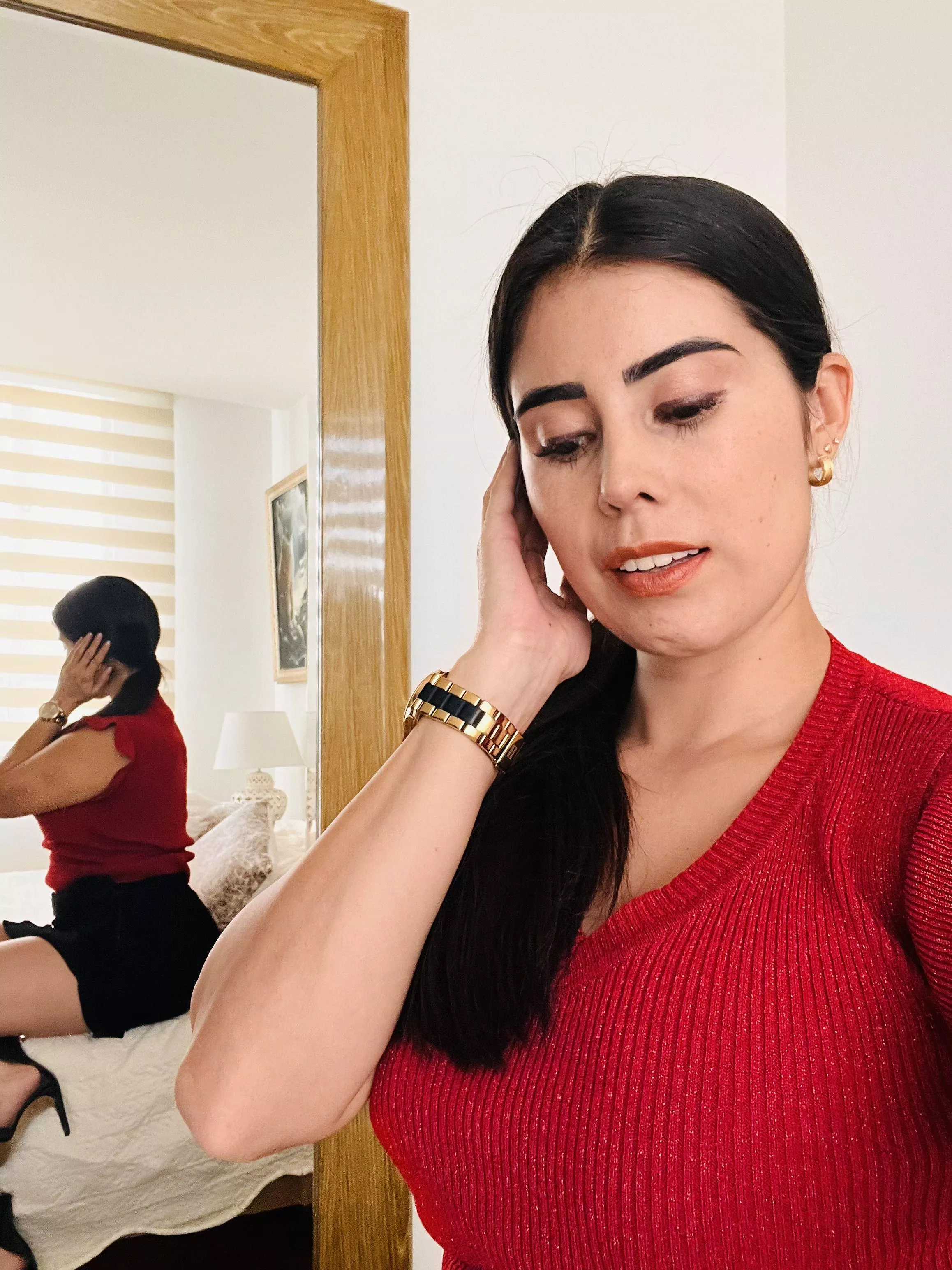 Dressed up, just in case my boss drops by