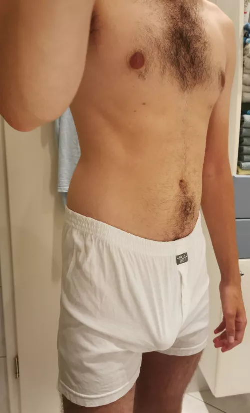 Found my dads old boxer shorts. Think they fit! 😜