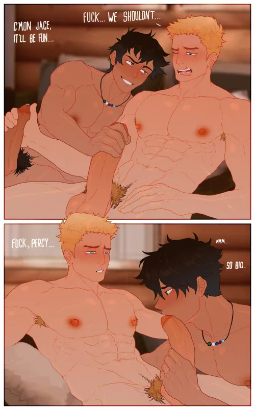 It's not gay if it's your Bro Percy, calm down Jason (By Cuckoo_chan) 