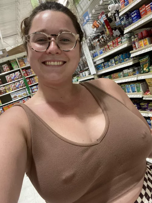 My nips noticed the AC blasting in the hardware store 🥶 