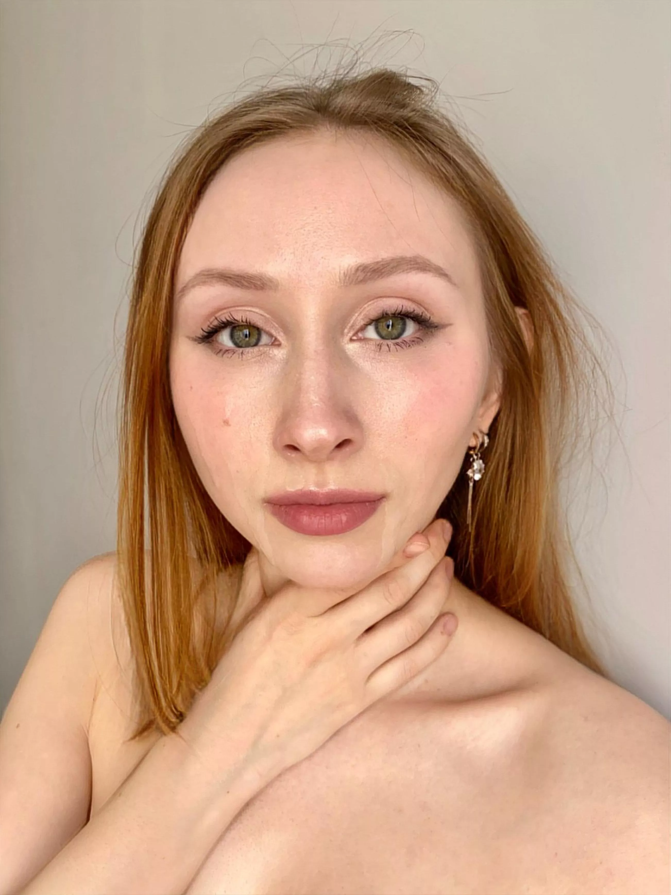 Red cosmostar covered with milk cream