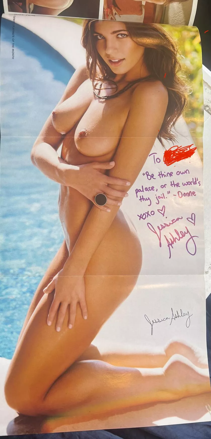 Signed centerfold from back when she had an Etsy. I had her write her favorite quotation 