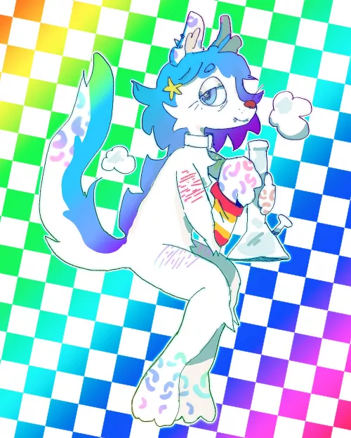 i killed the cringe demon inside me and made my sparkledogsona, do you guys like her? :3