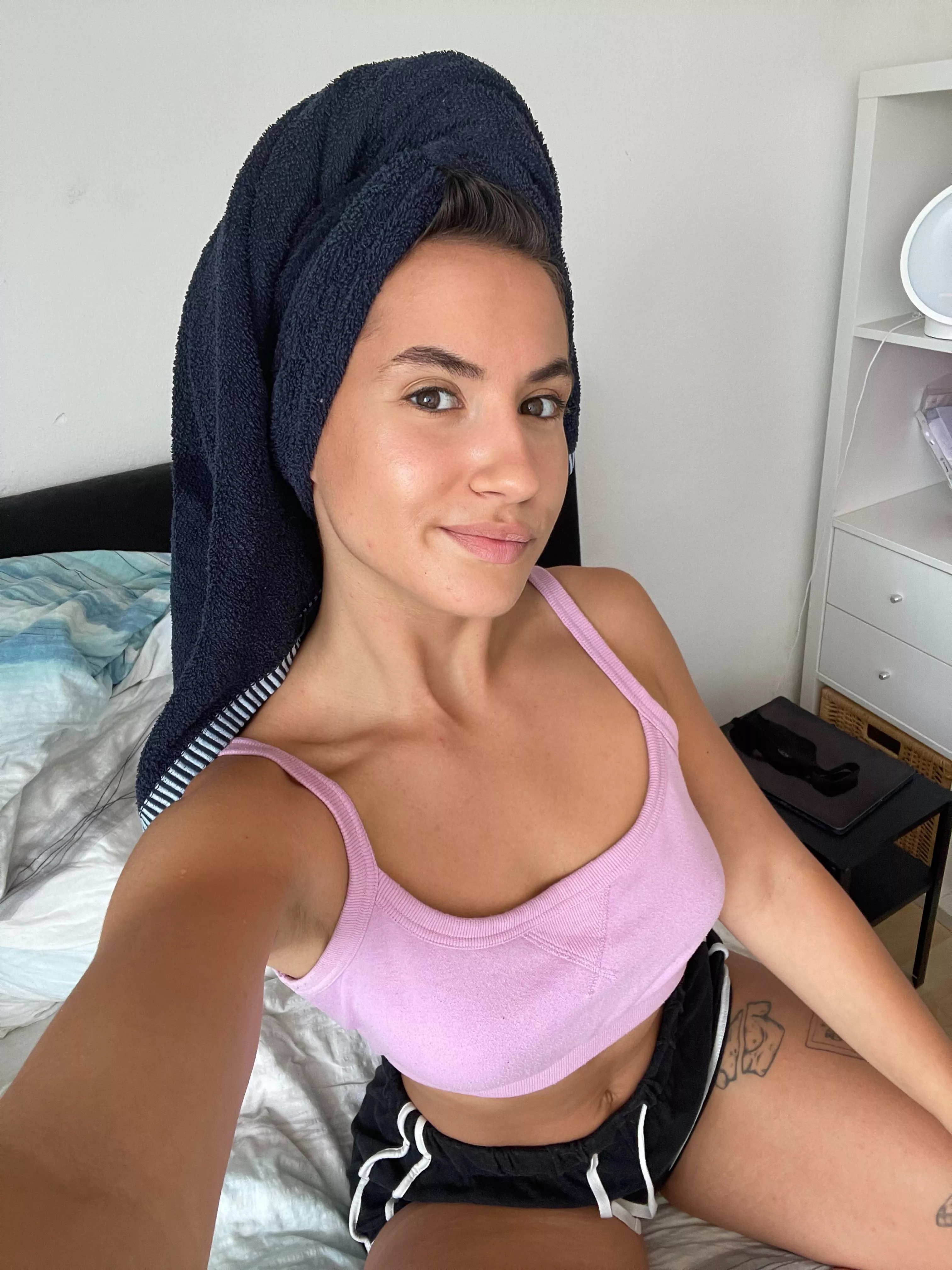 just came out of the shower!