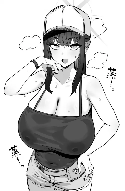 Swimsuit Saori's Fat Tits (Hotate-chan) [Blue Archive]