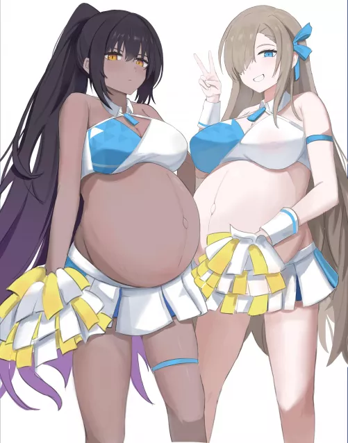 Cheerleader Karin and Asuna