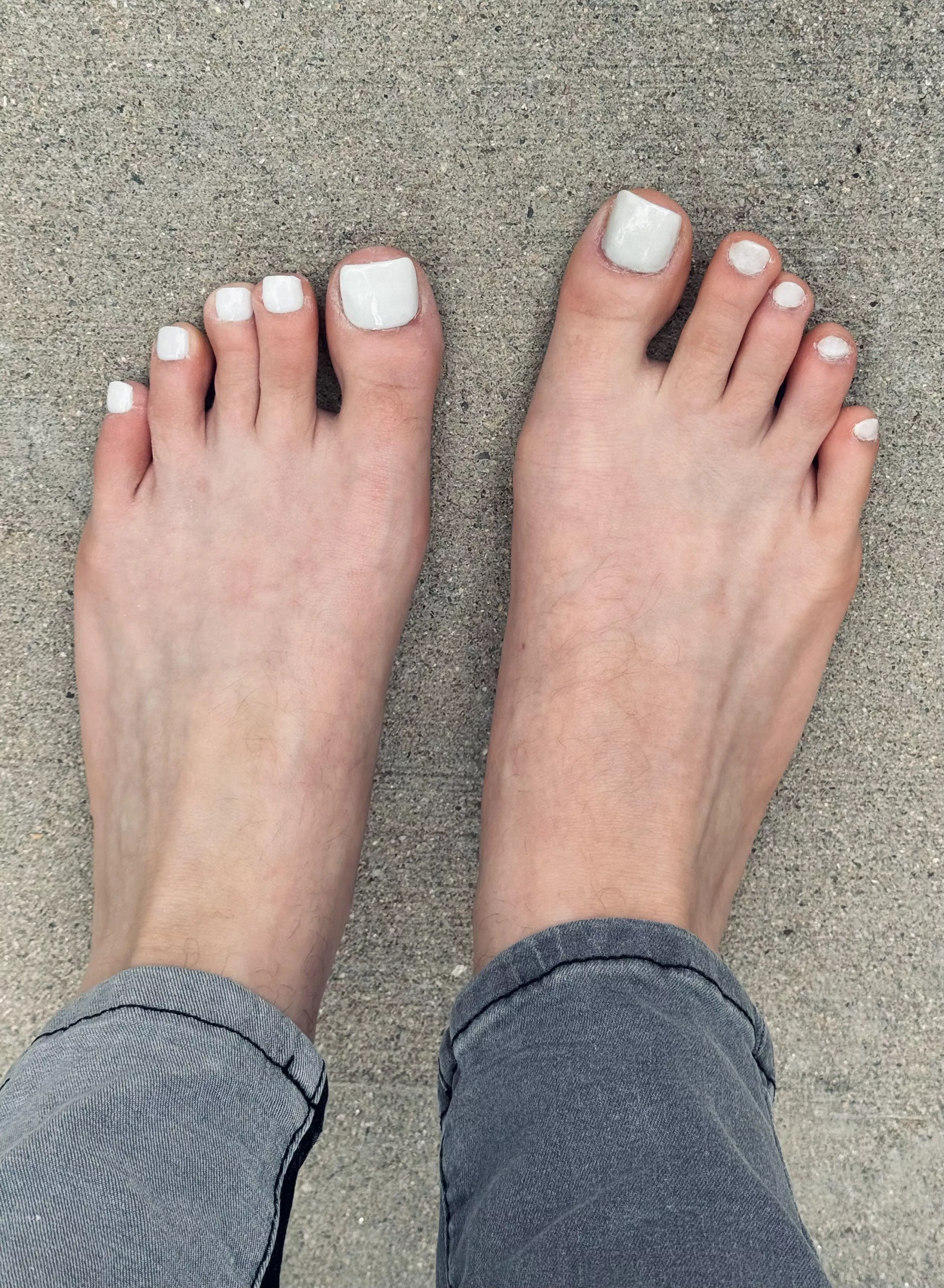 fake nails (left) vs my natural rounded shape on my little toes…thoughts?