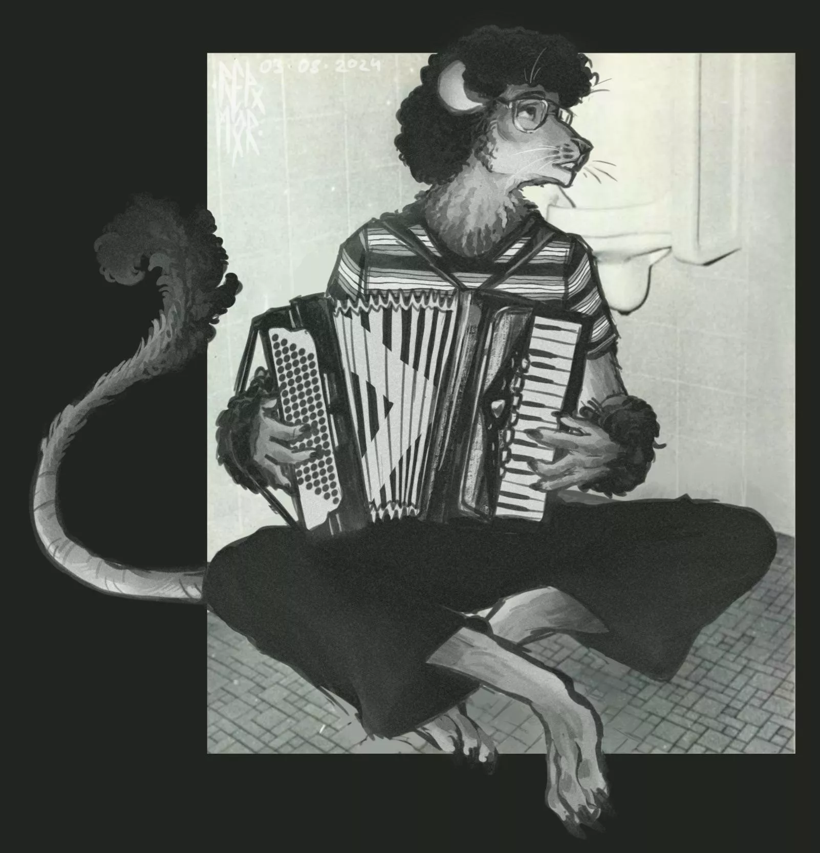 Furry Al Yankovic (art by me)