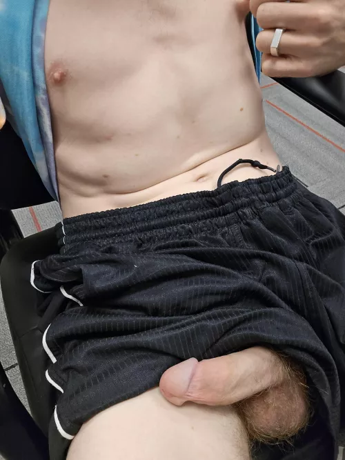 Just a twink boy wishing someone would come dominate him at work...