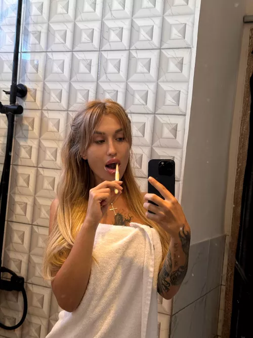 Just pretend we're brushing our teeth next to each other