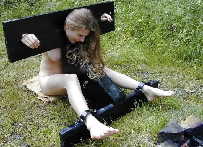 Lady of the house at a garden party