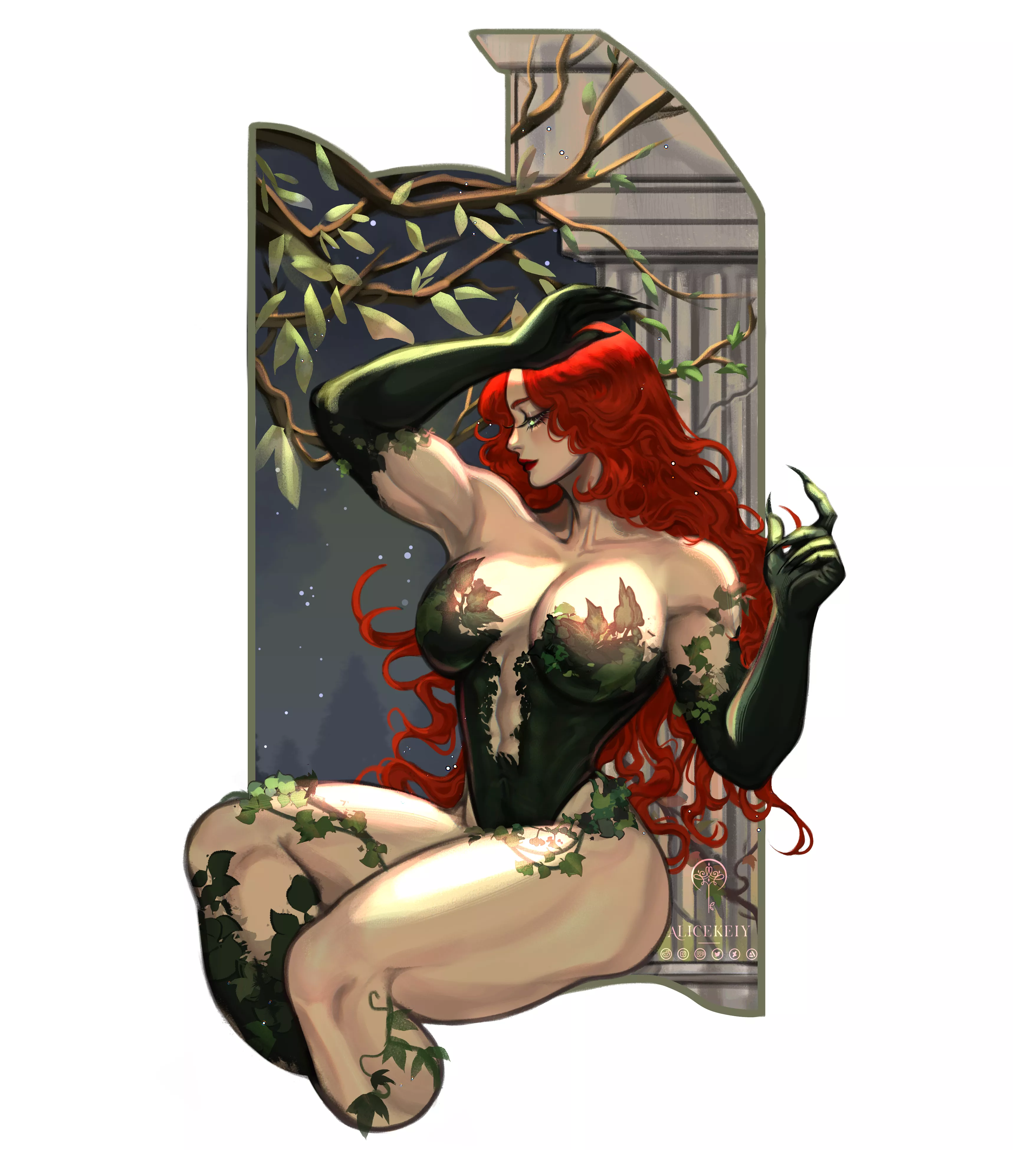 Poison Ivy from Dc Comics (@Alicekeiyart) [fanart]