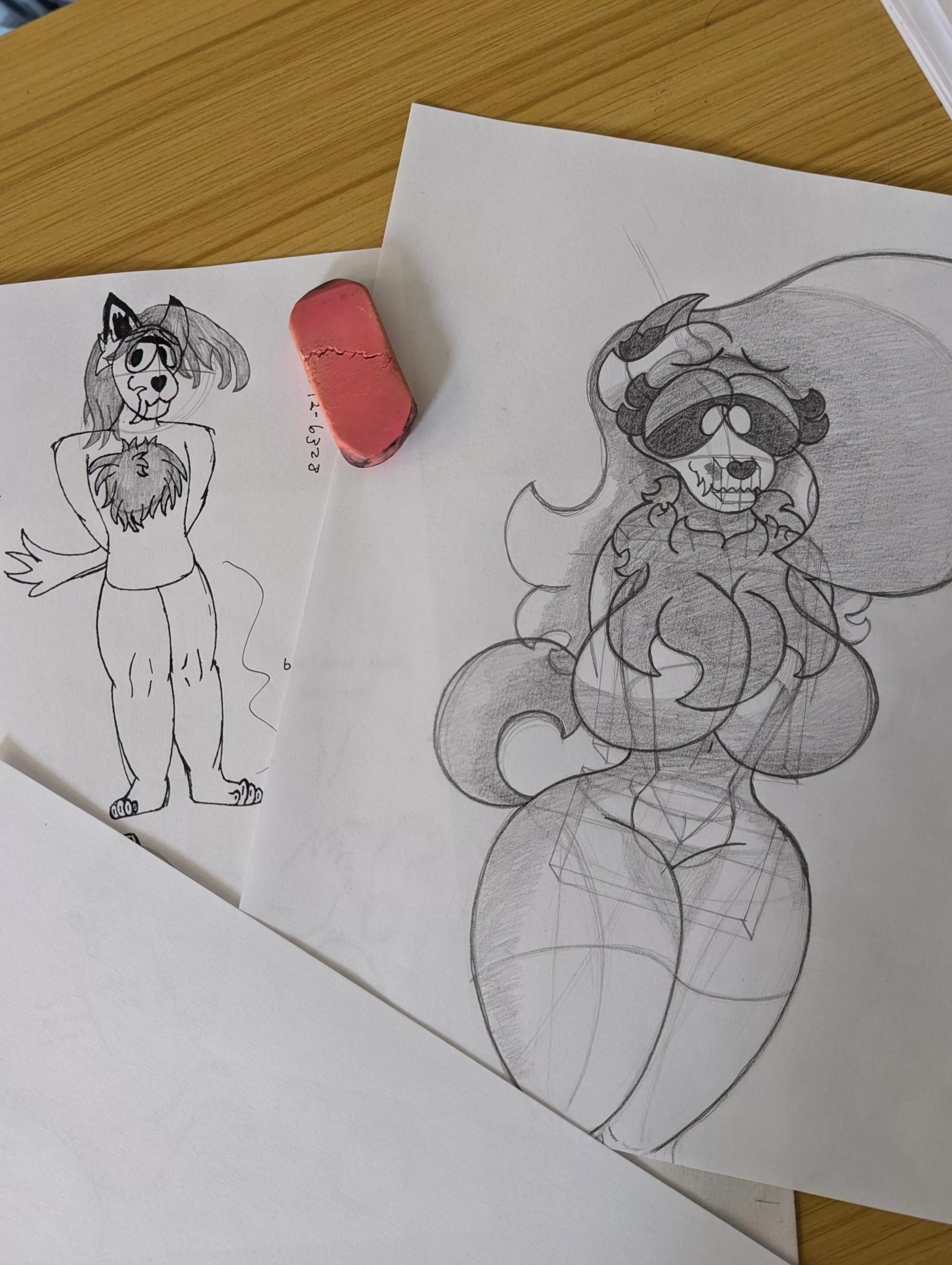 Progress of one year of consistent drawing. It feels good to be measurably better at something.