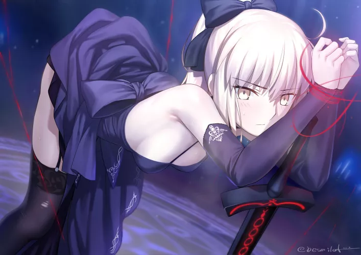 Saber Alter Tied Up and Restrained (besmiled) [Fate/Stay Night]