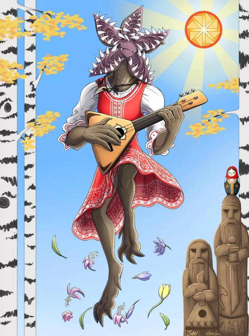 Sasha celebrates her Slavic/Russian roots (art by me)