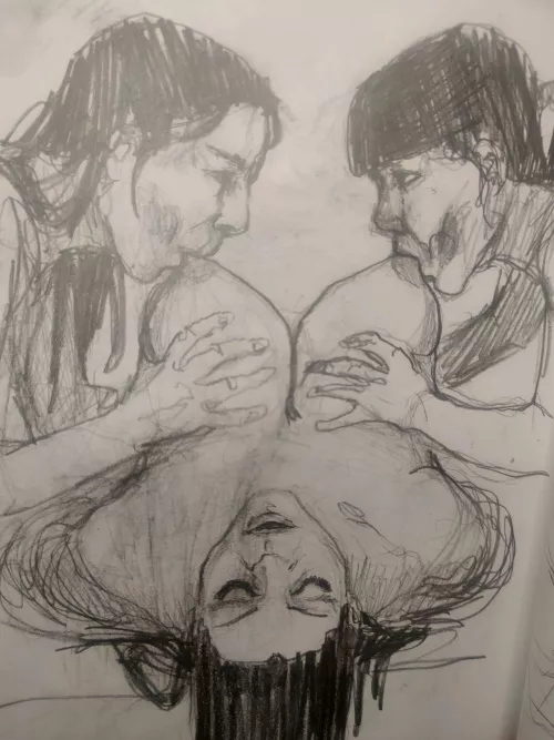 the unique beauty of sucking breasts in pairs