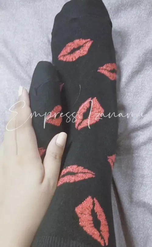 Cutesy looking socks on Asian feet