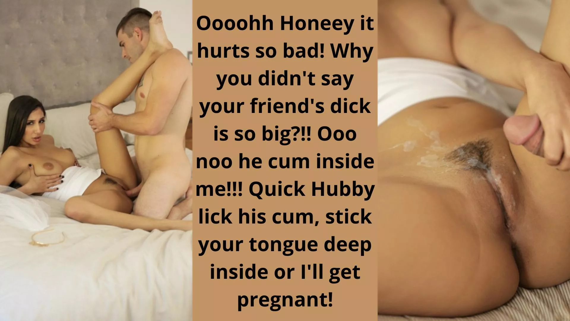 I thought my husband's dick was normal size until his friend fucked me!!!