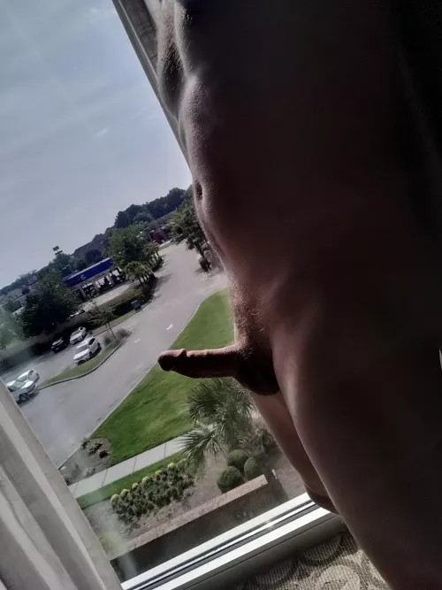 I wish someone saw me stroking by the window 