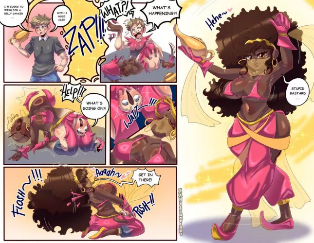 White Man to Arab Bellydancer (RC, ID, TG) Art by Natsumera